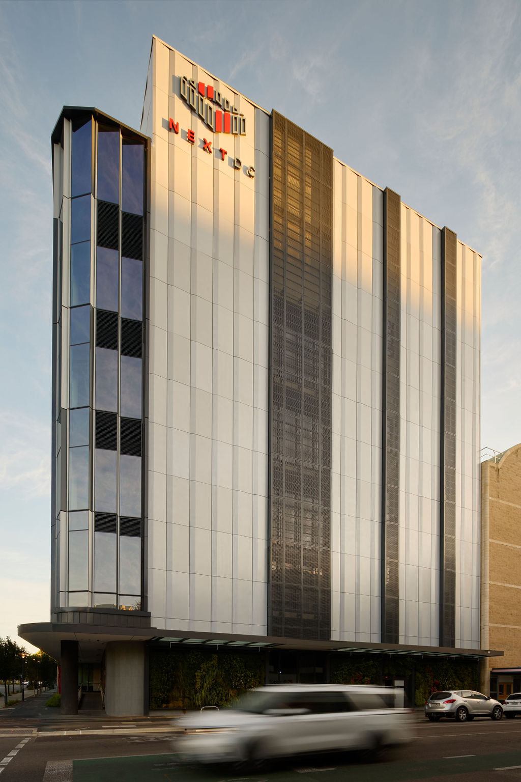 NEXTDC A1 data centre facade, Adelaide CBD